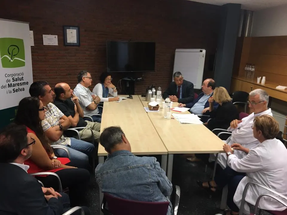 El Primer Secretari del PSC Miquel Iceta es reuneix amb la direcció de l'Hospital de Calella i el Comitè d'Empresa