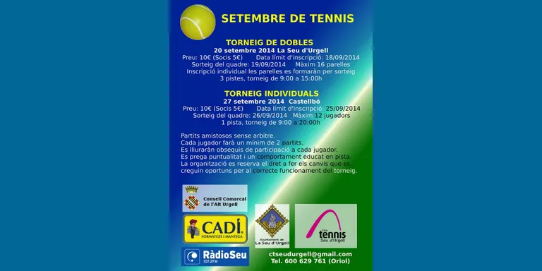 David Fisas, al capdavant de l'Open Alt Urgell de tennis