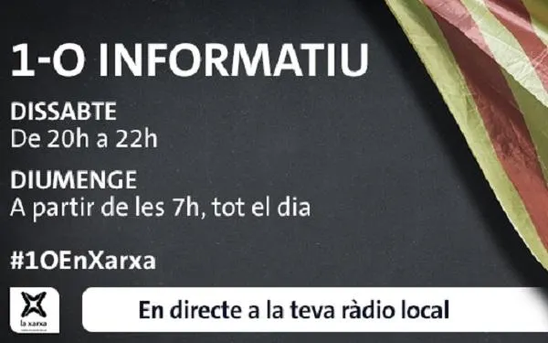Altafulla Ràdio se suma a la programació especial de l’1-O que La Xarxa oferirà aquest diumenge arreu del territori