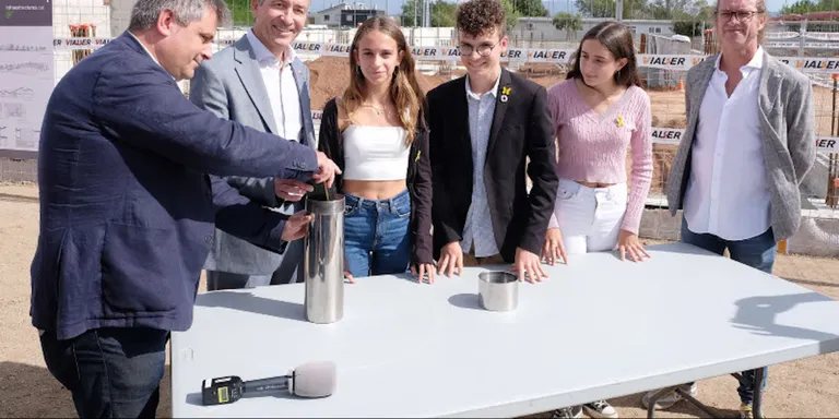 El conseller d'Educació posa la primera pedra del nou Institut de Gurb, que costarà 5,4 milions d'euros