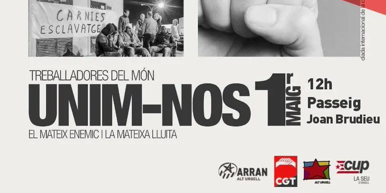 Manifestació a la Seu amb motiu de l'1 de Maig
