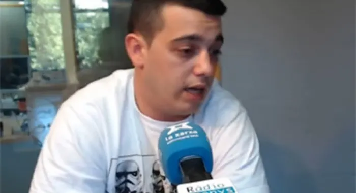 Kevin Vicente, durant l'entrevista a La Prèvia de Rà dio Arenys