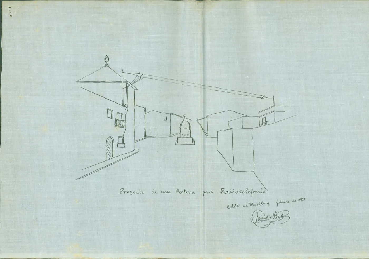 El mes de febrer l’Arxiu Municipal mostra una petició del 1925 per instal·lar una antena per un aparell de radiotelefonia
