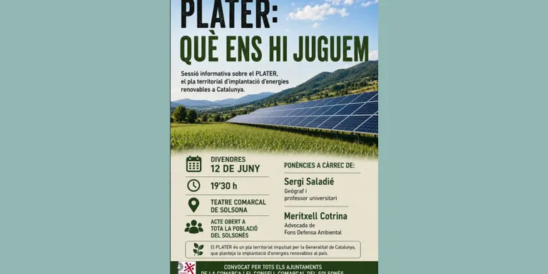 Front comú del Solsonès per la reforma del PLATER, convidant els particulars a la presentació massiva d’al•legacions