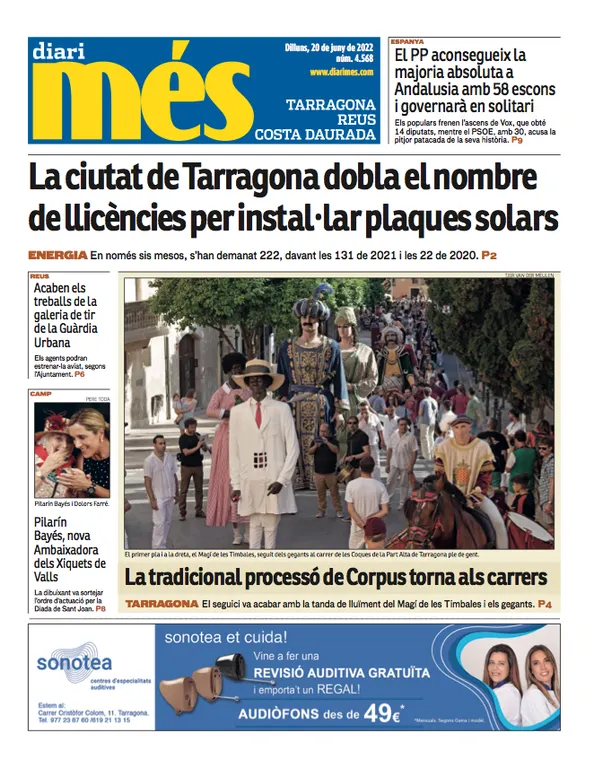 T'expliquem les portades dels diaris del territori d'aquest 20 de juny
