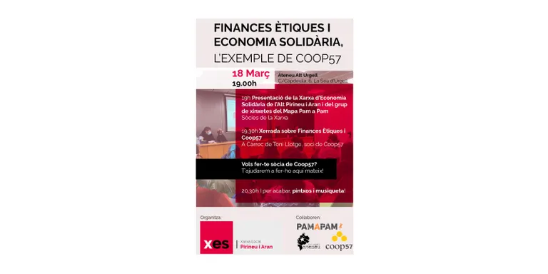 L'Ateneu Alt Urgell acull un acte per explicar què són les finances ètiques i l'economia solidària