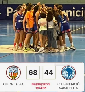 El CN Caldes femení de bàsquet guanya el CN Sabadell i aconsegueix la permanència a Segona Catalana