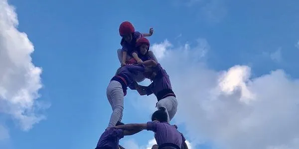 Els Castellers d’Altafulla completen el 2d6, el 3d6a i el 3d6 a la Diada Castellera de Ferran