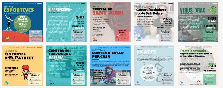 Èxit en la programació telemàtica del Centre Cívic durant el confinament