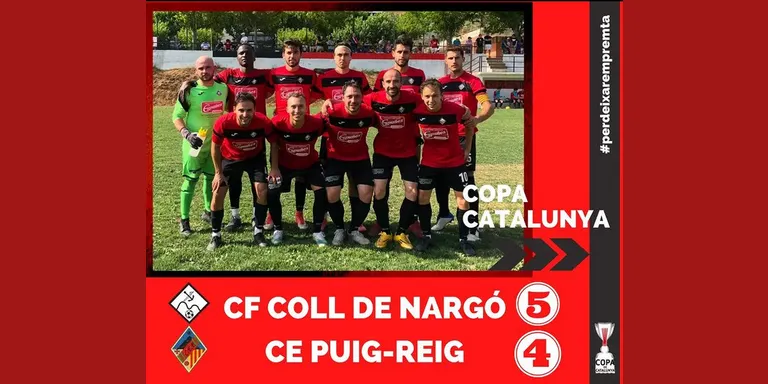 El CF Coll de Nargó derrota el Puig-reig (5-4) a la Copa Catalunya Amateur