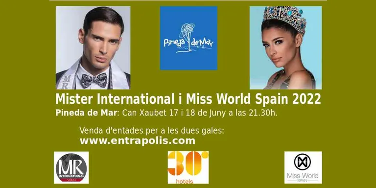 A la venda les entrades per les gales de "Mister International i Miss World Spain 2022"
