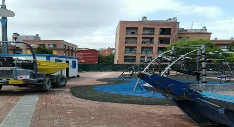 COMIENZAN LOS TRABAJOS DE EJECUCIÓN DE LA CUBIERTA EN EL PARQUE DE OLAKETA