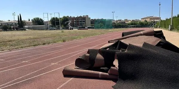 Comencen les obres de renovació de la pista d'atletisme de Torredembarra
