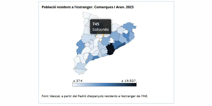 La població del Solsonès resident a l'estranger ha crescut en un 9,7% durant el darrer any