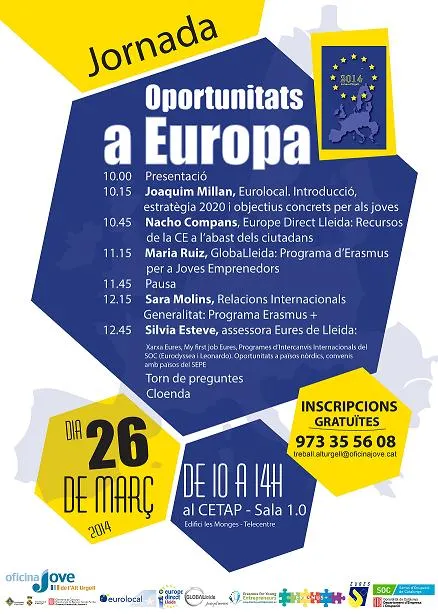 Jornada per a joves de l'Alt Urgell sobre oportunitats a Europa