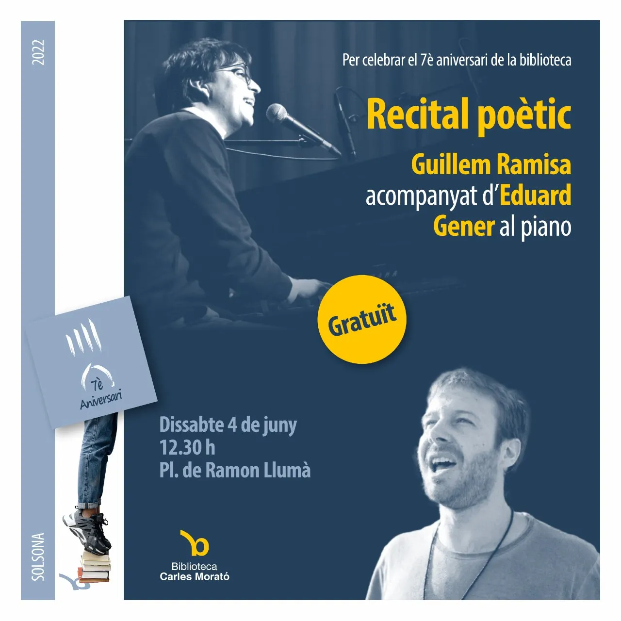 Un recital poètic commemora el 7è aniversari de la Biblioteca Carles Morató