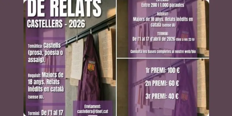 Els Castellers d’Altafulla celebren una nova edició del concurs literari de relats curts amb temàtica castellera