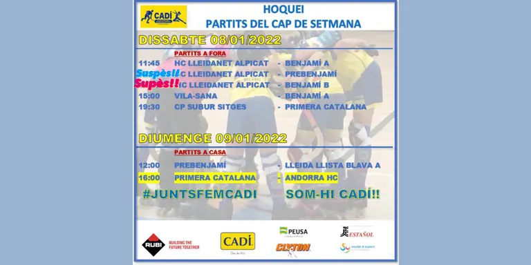 El CHPA Cadí juga el derbi pirinenc contra l'Andorra HC