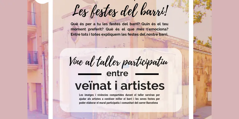 El veïnat del barri de l’Estació, convidat a un taller participatiu previ a la pintura del mural comunitari