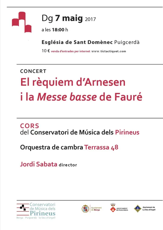 Concert coral del Conservatori de Música dels Pirineus i les escoles de música de la Seu, Berga i Puigcerdà