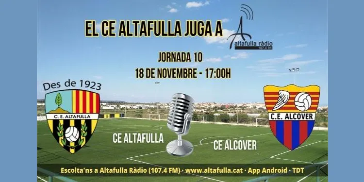 CE Altafulla – CE Alcover: duel directe per escalar posicions i allunyar-se del descens