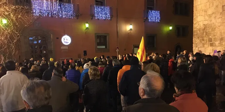 Concentració a la Seu per exigir l'alliberament d'Oriol Junqueras