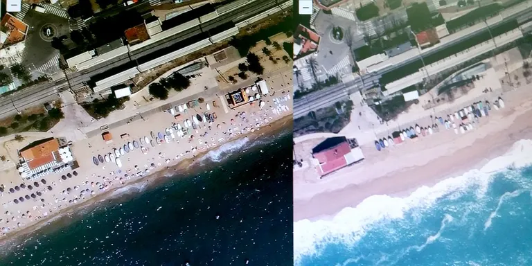 Es publiquen fotos aèries que permetran valorar els danys ocasionats pels temporals de mar