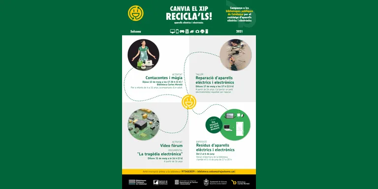 La biblioteca de Solsona se suma a una campanya per fomentar la recollida selectiva d'aparells elèctrics i electrònics