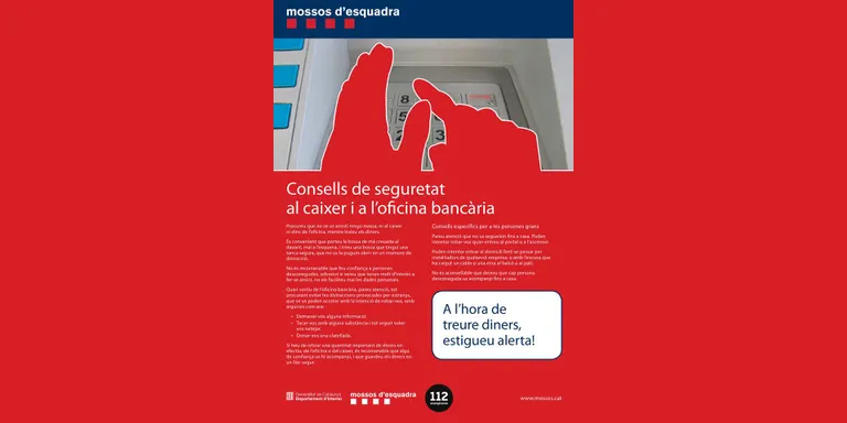 La Comissaria de Mossos d'Esquadra de Caldes engega aquests dies una campanya de prevenció de robatoris a persones grans