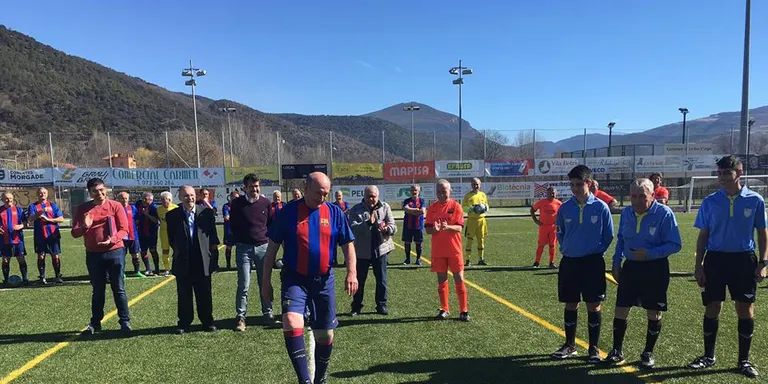Homenatge a la Seu a l'exjugador del Barça i veí d'Aransa Josep Navarro Codina
