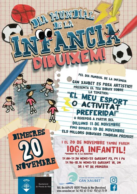 Dia Mundial de la Infància amb activitats a Can Xaubet