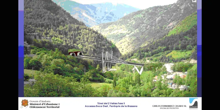 Represa de les obres al túnel dels Dos Valires