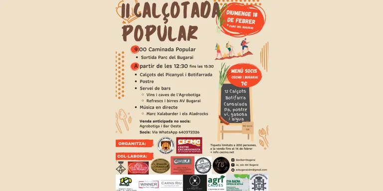 Segona edició de la calçotada popular del barri del Bugarai
