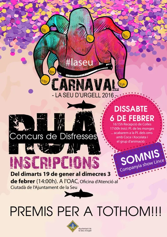 Obertes les inscripcions per participar a la rua de Carnaval de la Seu