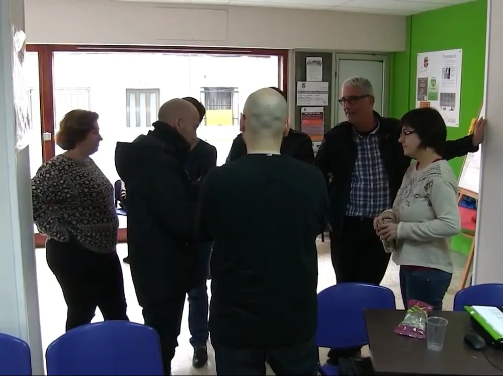 Membres d'ICV aquest dissabte després de la seva assemblea