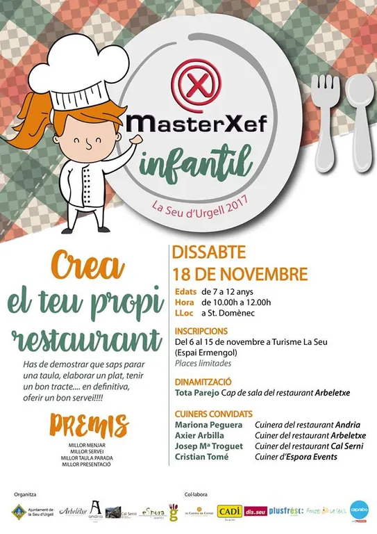 S'obren les inscripcions per al tercer 'Masterxef Infantil' de la Seu