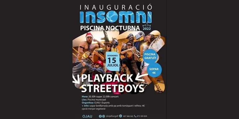 Cinema a la fresca des de l'aigua i piscina nocturna gratuïta, activitats de l'Insomni 2022