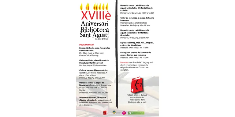 La Biblioteca Sant Agustí celebra el seu 18è aniversari