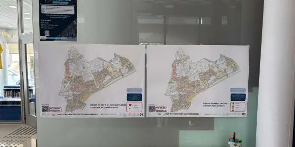 Plànols de Torredembarra repartits per diferents equipaments conviden als veïns a fer aportacions per al futur urbanístic de la vila