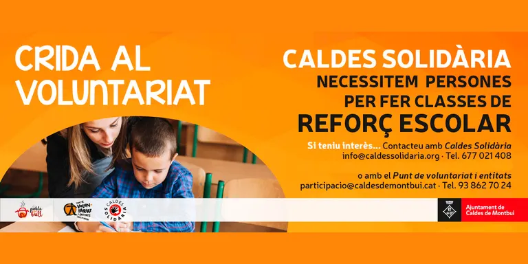 Caldes Solidària demana persones voluntàries per fer reforç escolar a infants de primària