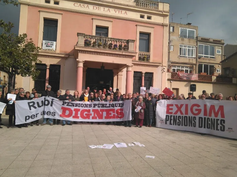 El Moviment Rubí per les pensions dignes fa un any
