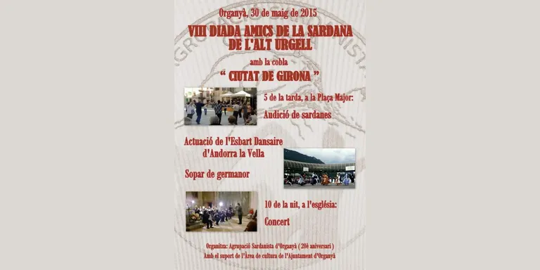 La Diada Amics de la Sardana commemora el 20è aniversari de l'Agrupació Sardanista d'Organyà