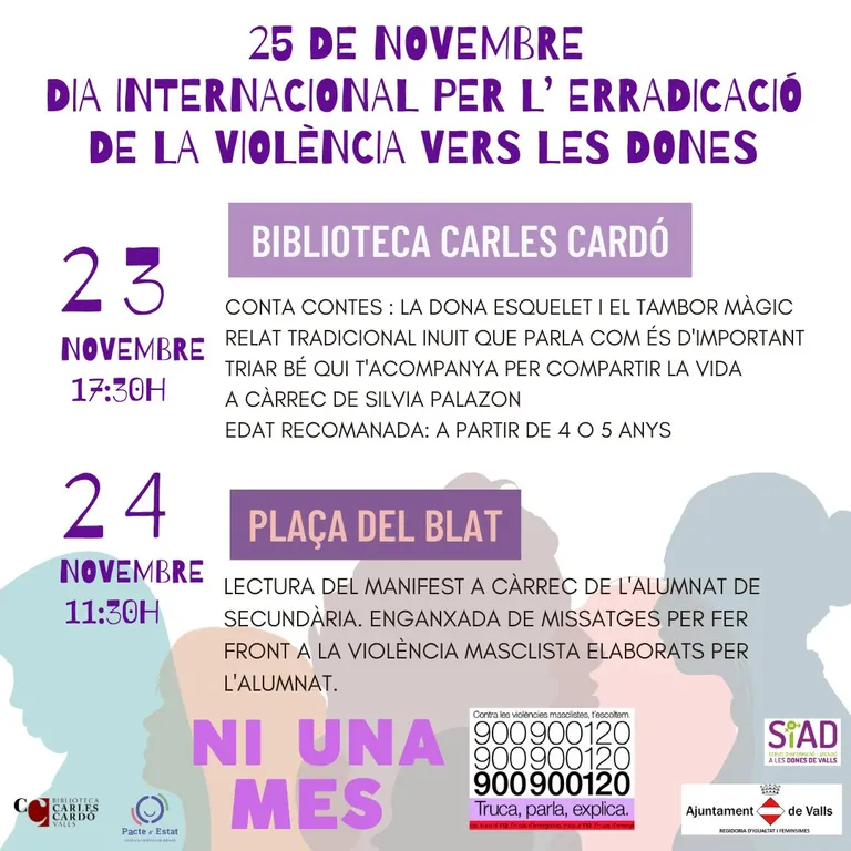 Valls commemora el 25N amb diferents actes