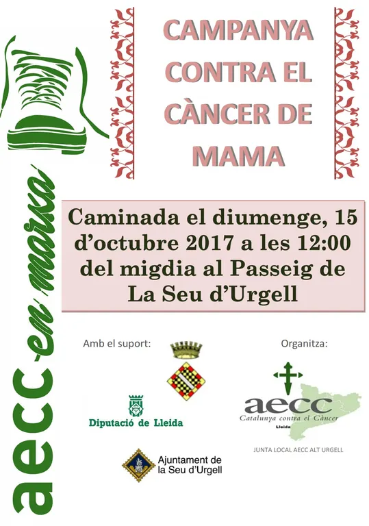 Nova caminada solidària a la Seu amb motiu del Dia contra el Càncer de Mama