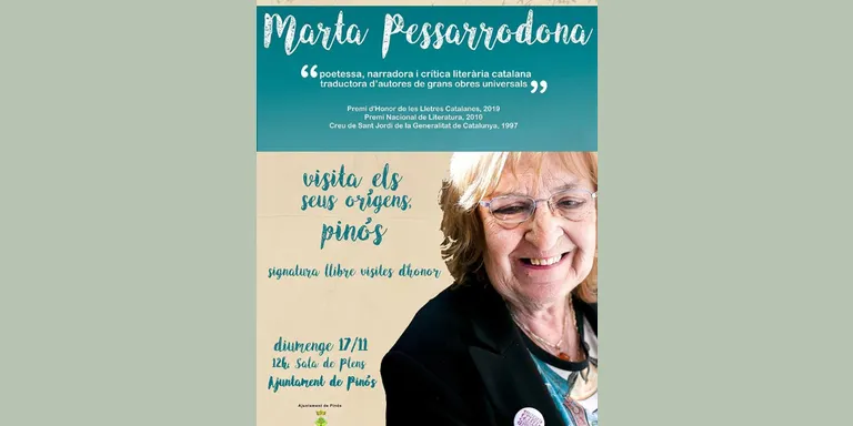 Pinós homenatja l'escriptora Marta Pessarrodona, municipi on té els seus orígens