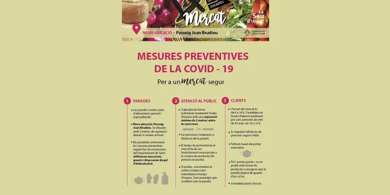 Nous horaris per a gent gran al mercat setmanal de la Seu d'Urgell