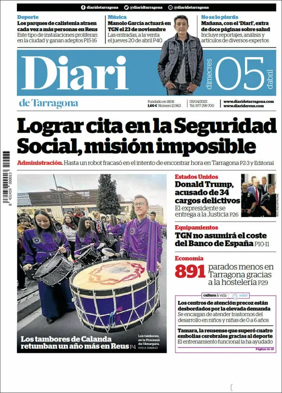 Consulta les portades dels diaris d'aquest 5 d'abril