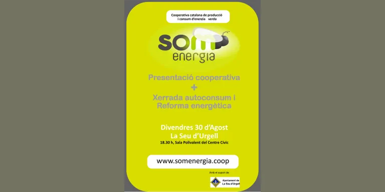 Presentació a la Seu de la cooperativa de producció i consum d'energia verda 'Som energia'