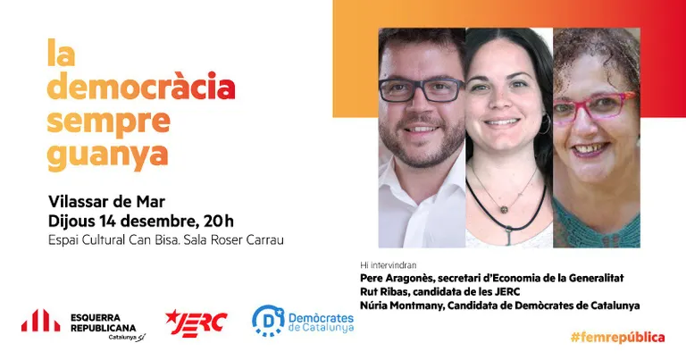 Acte de campanya electoral d’ERC i Demòcrates de Catalunya