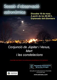 L'Agrupació Astronòmica prepara un estudi sobre la contaminació lumínica a la Seu